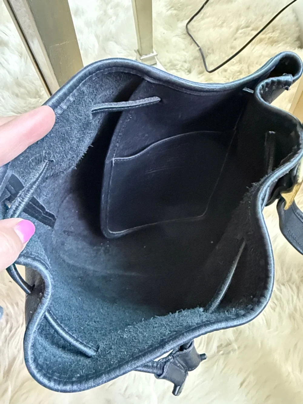 Coach Black Full-Grain Leather Shoulder Messenger Bag - Picture 3 of 5